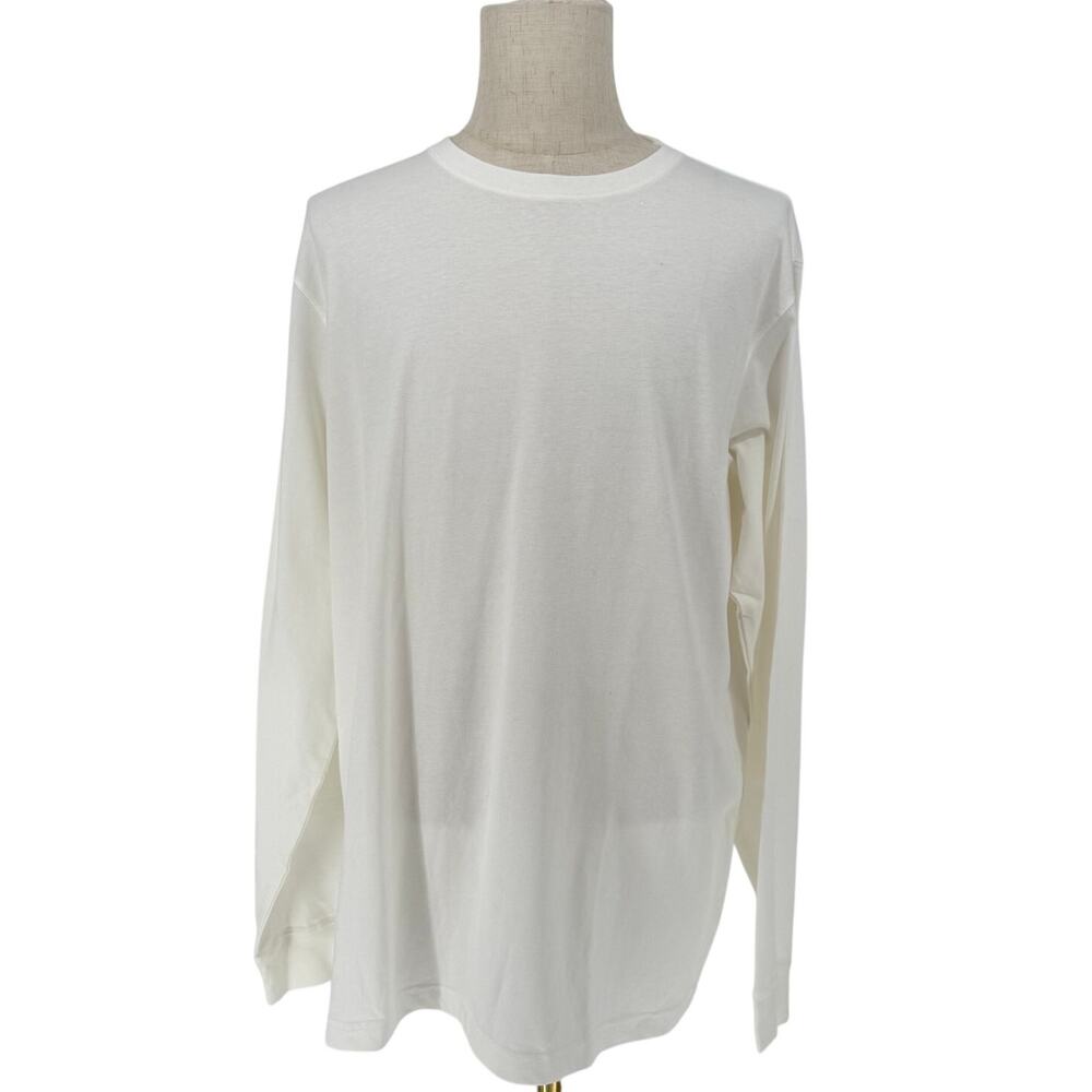 Land's End Long Sleeve Super T-Shirt Men's XL White Basic Undershirt
